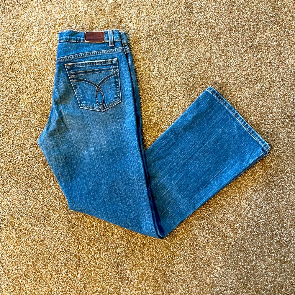 Calvin Klein Jeans Flare Leg Distressed size 10